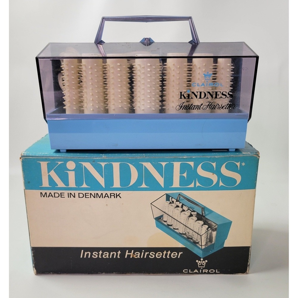 Vtg Clairol Kindness Instant Hairsetter 14 Hot Rollers Made in Denmark 735-0-00